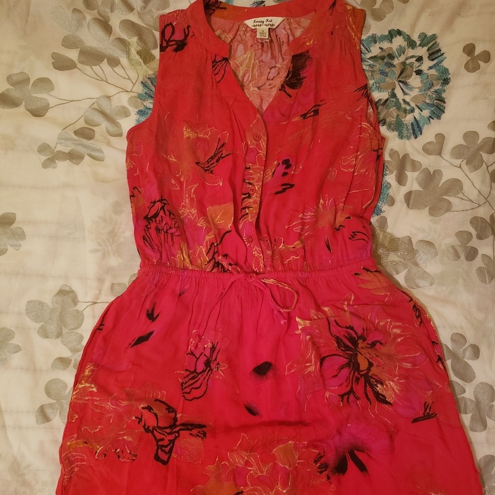 Printed dress with pockets